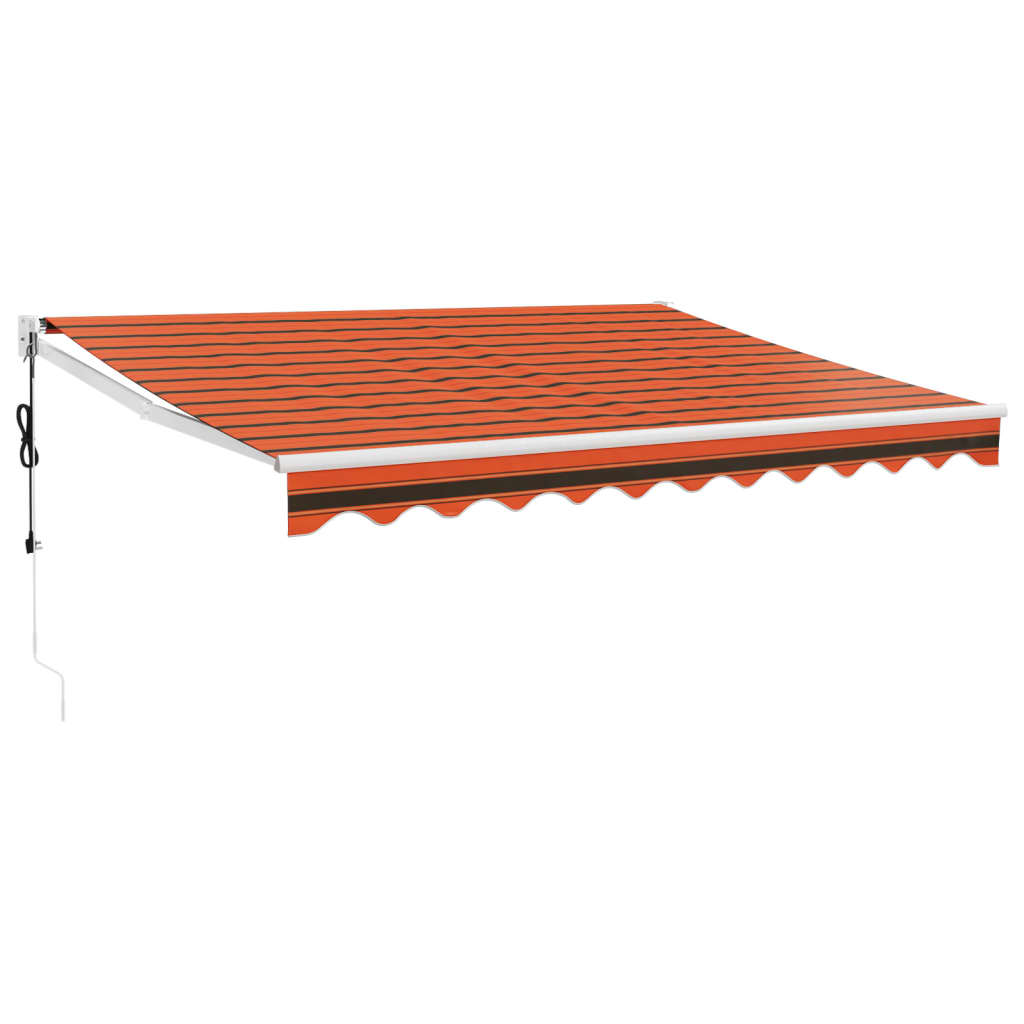 Copertină retractabilă automată, portocaliu și maro, 3x2,5 m GartenMobel Dekor