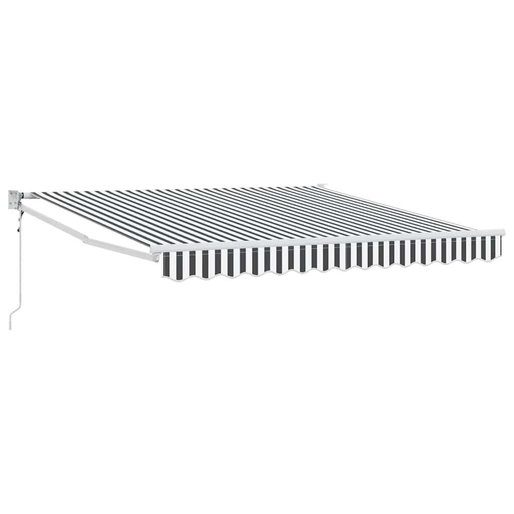 Copertină retractabilă antracit/alb, 3x2,5 m, textil/aluminiu GartenMobel Dekor