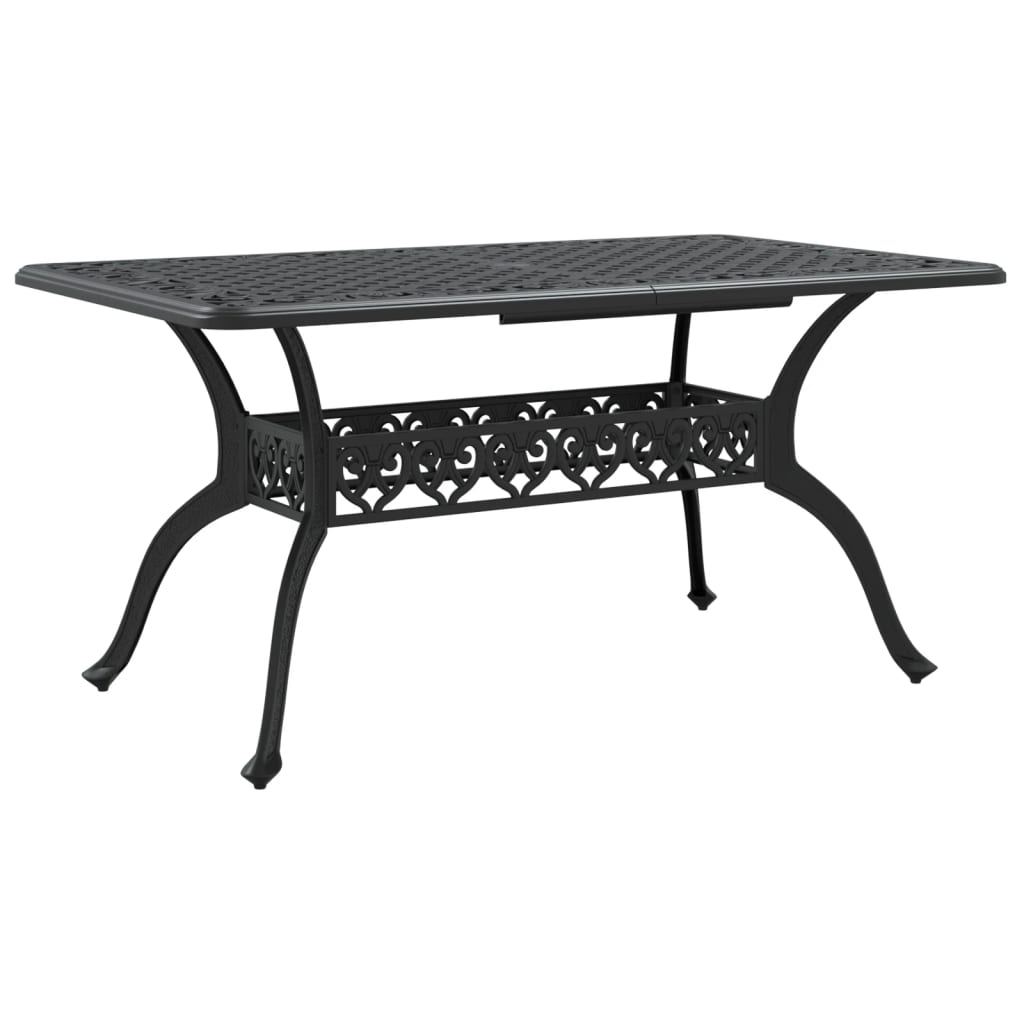 Set mobilier de grădină, 5 piese, negru, aluminiu turnat GartenMobel Dekor