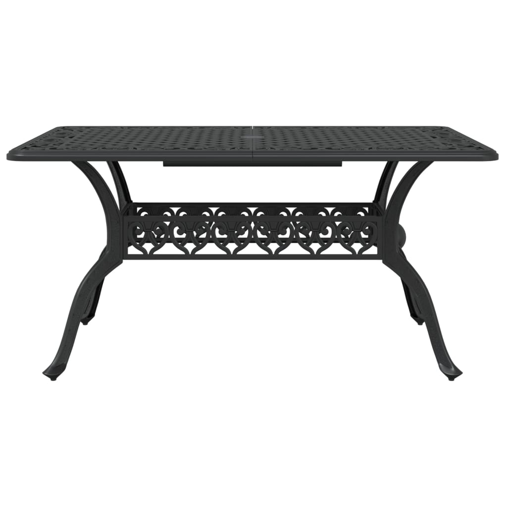 Set mobilier de grădină, 7 piese, negru, aluminiu turnat GartenMobel Dekor