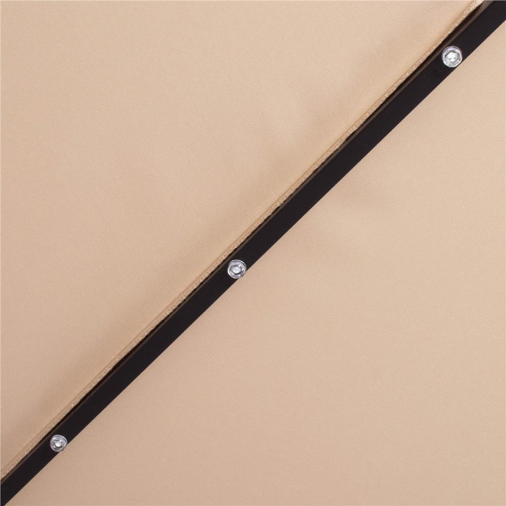 Umbrela de gradina cu brat lateral banana, iluminare LED, cu husa, 300cm, crem Household NewTrend