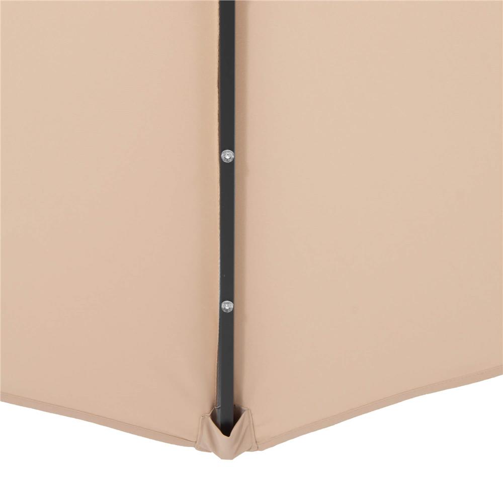 Umbrela de gradina cu brat lateral banana, iluminare LED, cu husa, 300cm, crem Household NewTrend