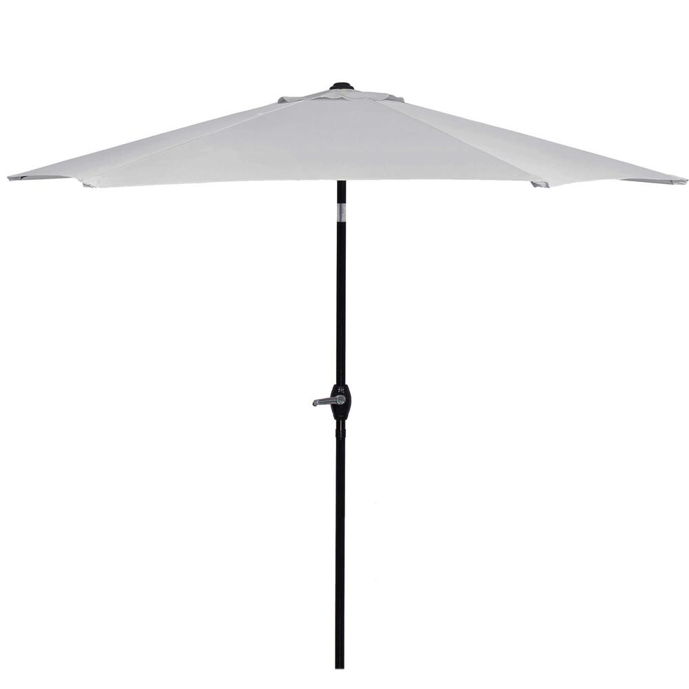 Umbrela terasa gradina, cu manivela si inclinare, diametru 260cm, gri Household NewTrend