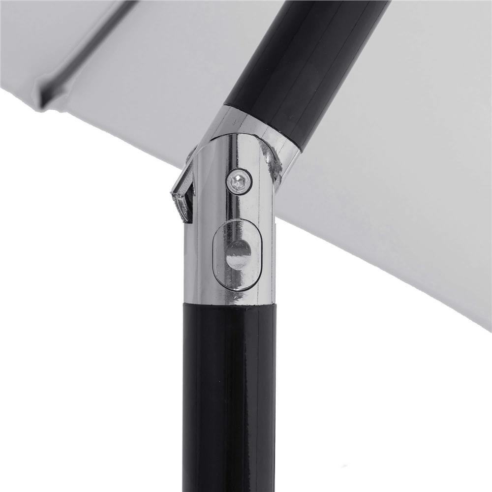 Umbrela terasa gradina, cu manivela si inclinare, diametru 260cm, gri Household NewTrend