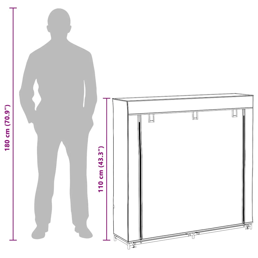 Pantofar cu husă, crem, 115x28x110 cm, material textil GartenMobel Dekor