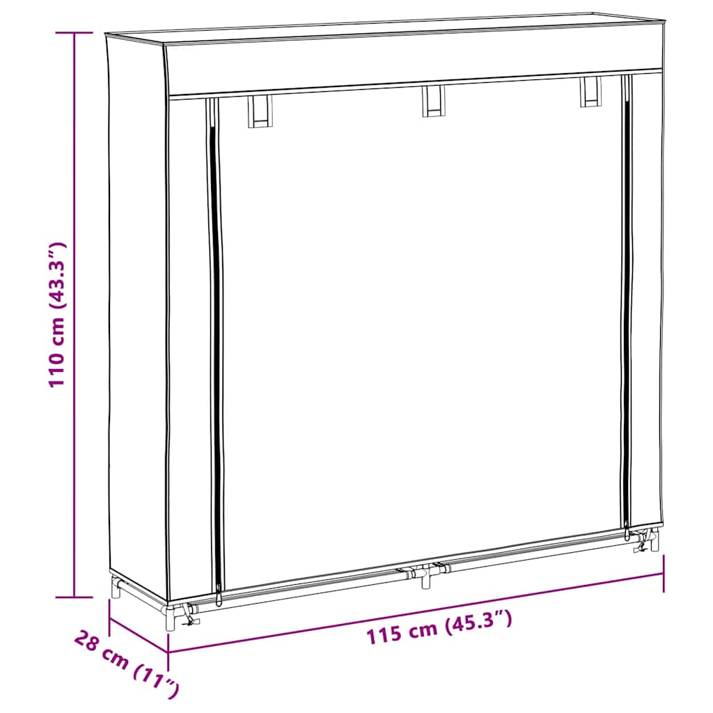 Pantofar cu husă, crem, 115x28x110 cm, material textil GartenMobel Dekor