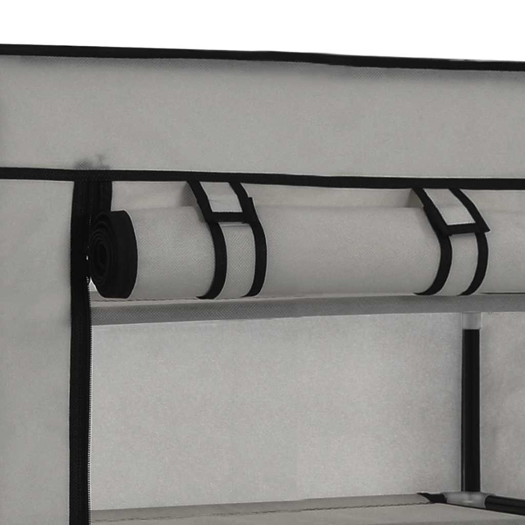 Pantofar cu husă, gri, 58x28x106 cm, material textil GartenMobel Dekor