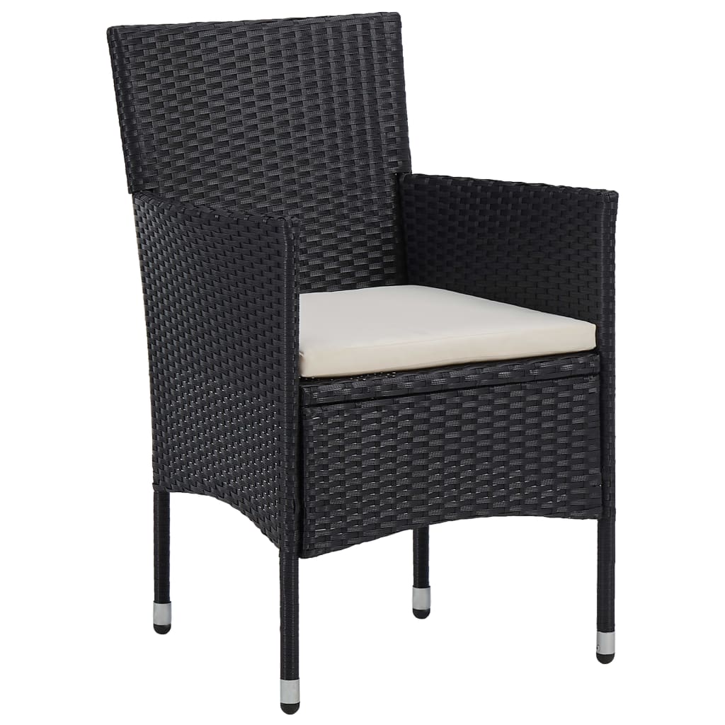 Set mobilier de grădină, 3 piese, negru GartenMobel Dekor