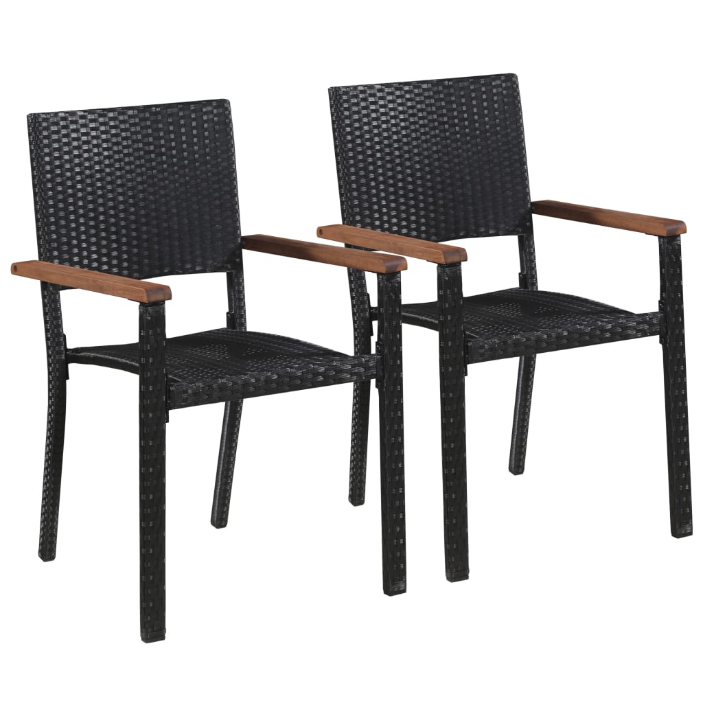 Set mobilier de grădină, 3 piese, negru GartenMobel Dekor