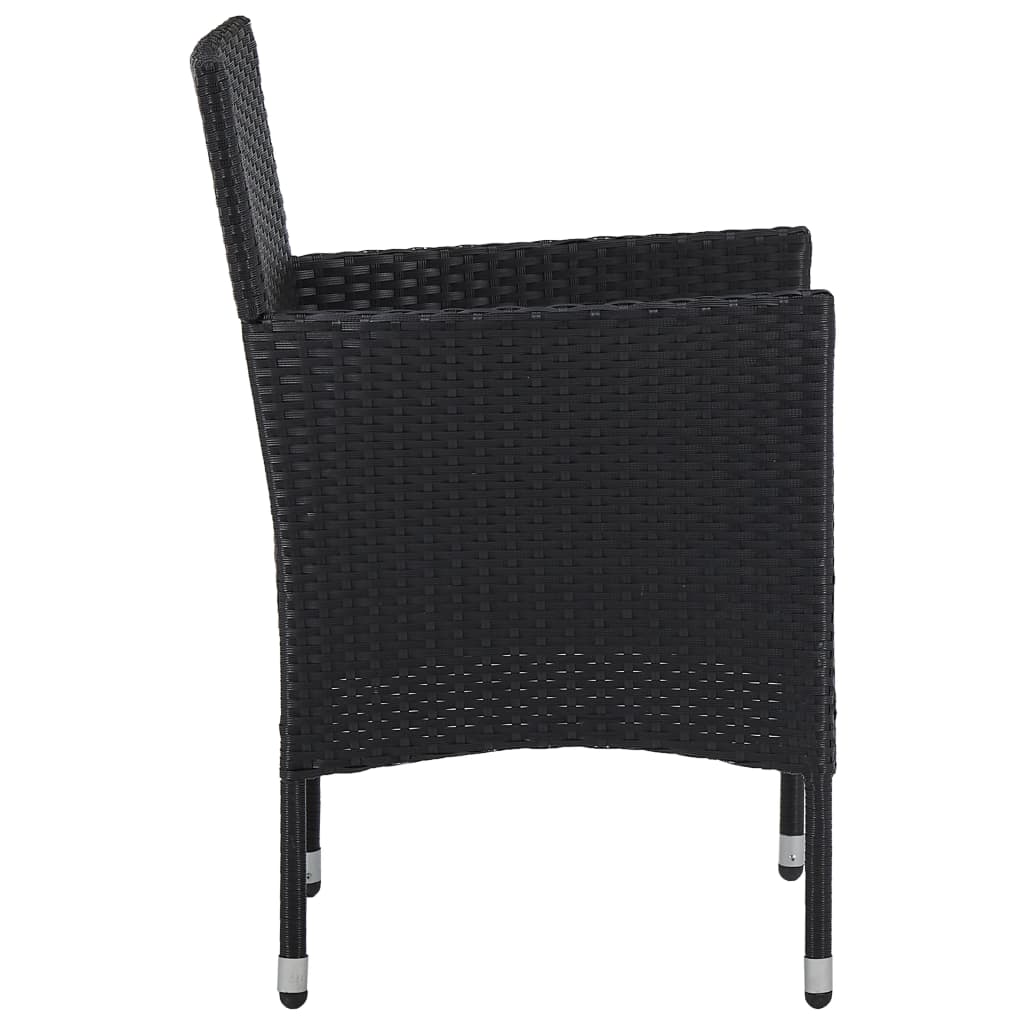 Set mobilier de grădină, 3 piese, negru GartenMobel Dekor