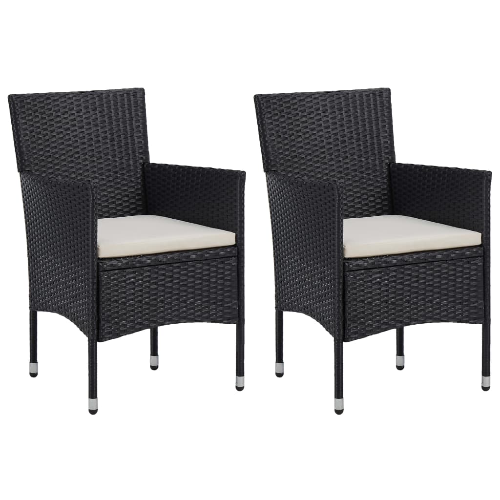 Set mobilier de grădină, 3 piese, negru GartenMobel Dekor