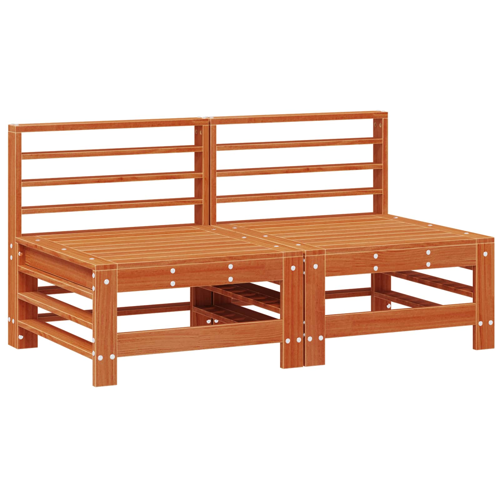 Set de lounge pentru grădină 7 pcs Maro Ceară Lemn masiv de pin GartenMobel Dekor