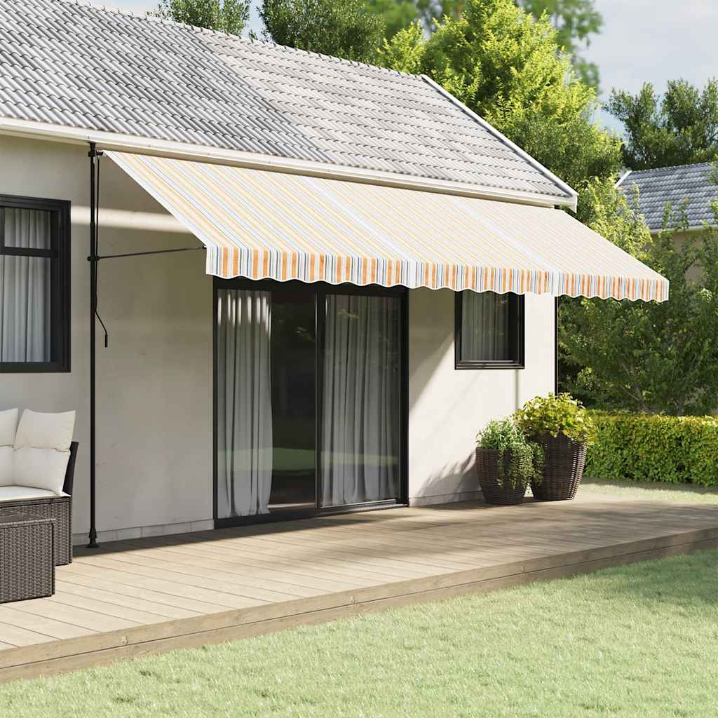 Pânză de rezervă copertină, dungi multicolore, 5x3 m GartenMobel Dekor