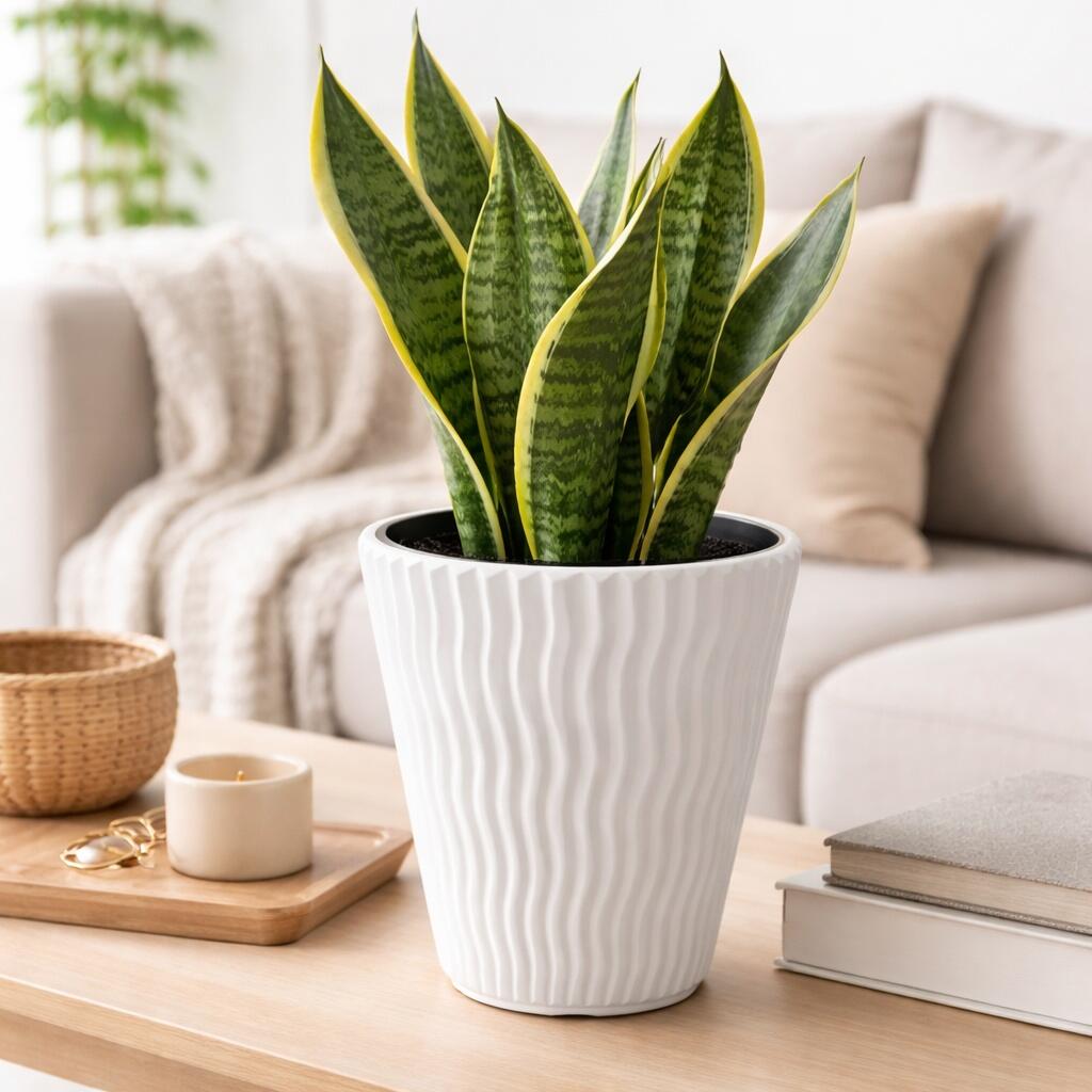 Set 2 ghivece de flori, Sandy, rotunde, 39x43.6 cm, alb, Prosperplast GartenVIP DiyLine