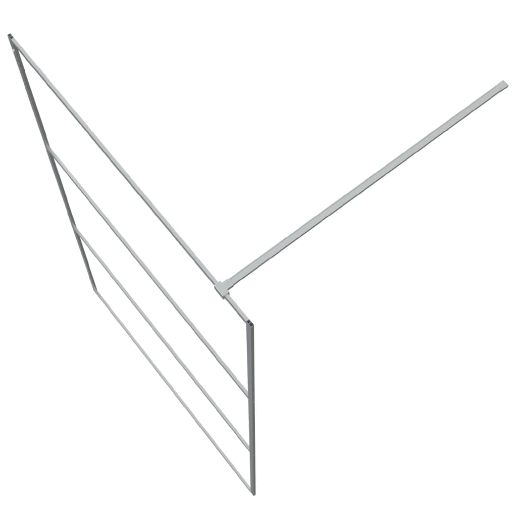 Paravan duș walk-in argintiu 115x195 cm sticlă ESG transparentă GartenMobel Dekor