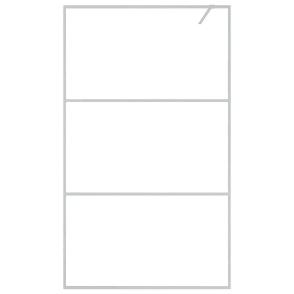 Paravan duș walk-in argintiu 115x195 cm sticlă ESG transparentă GartenMobel Dekor