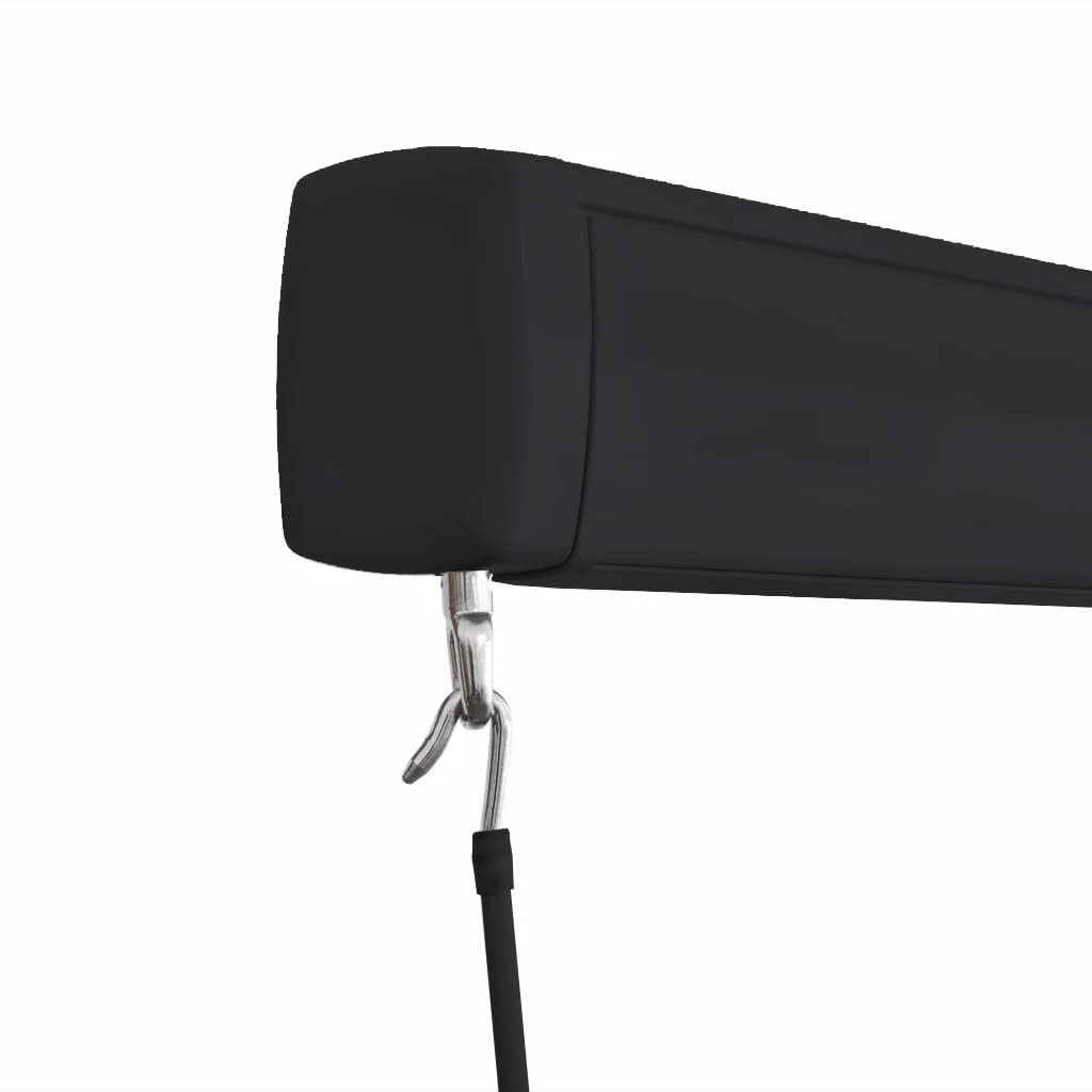 Copertină manuală tip casetă, albastru și alb, 350 x 250 cm GartenMobel Dekor