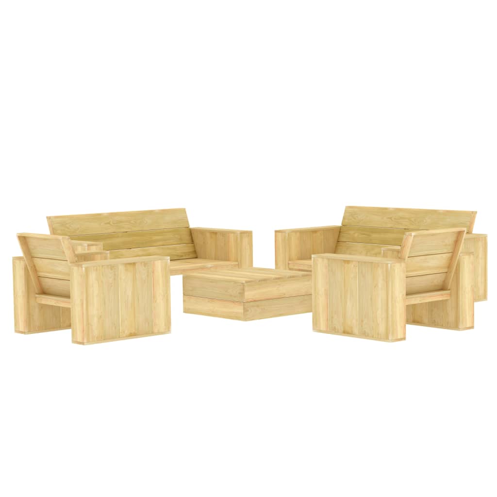 Set mobilier de grădină, 5 piese, lemn de pin tratat GartenMobel Dekor