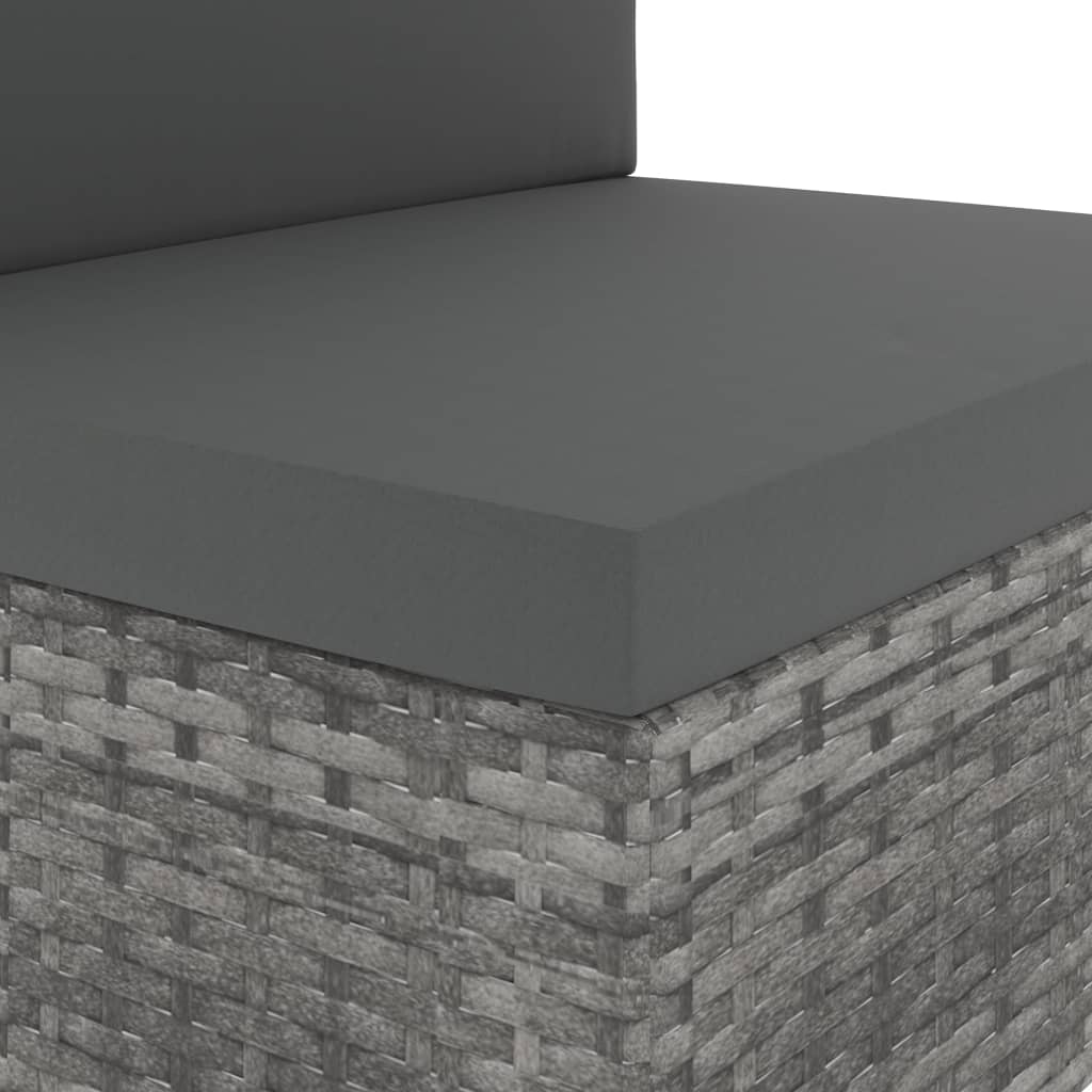 Set mobilier de grădină, 4 piese, gri, poliratan GartenMobel Dekor