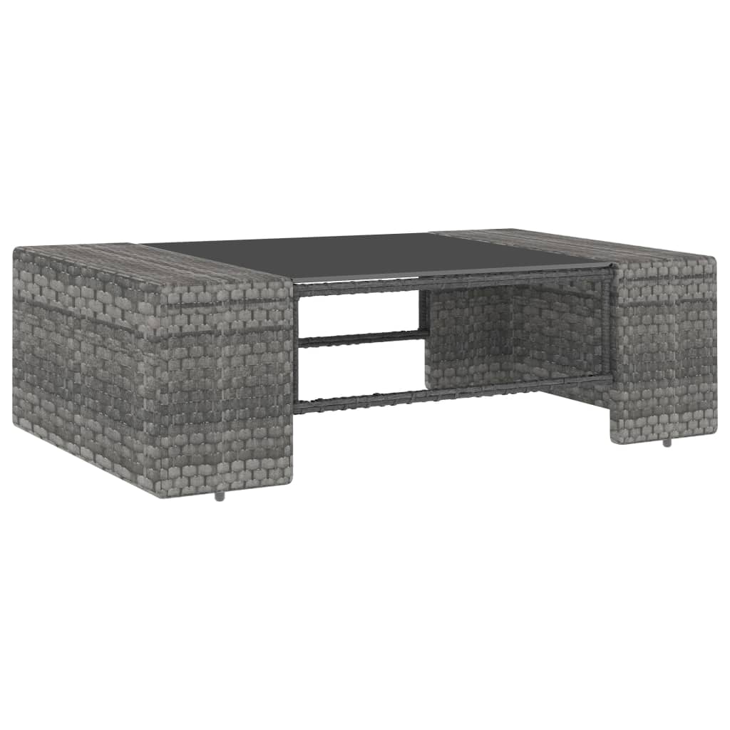 Set mobilier de grădină, 4 piese, gri, poliratan GartenMobel Dekor