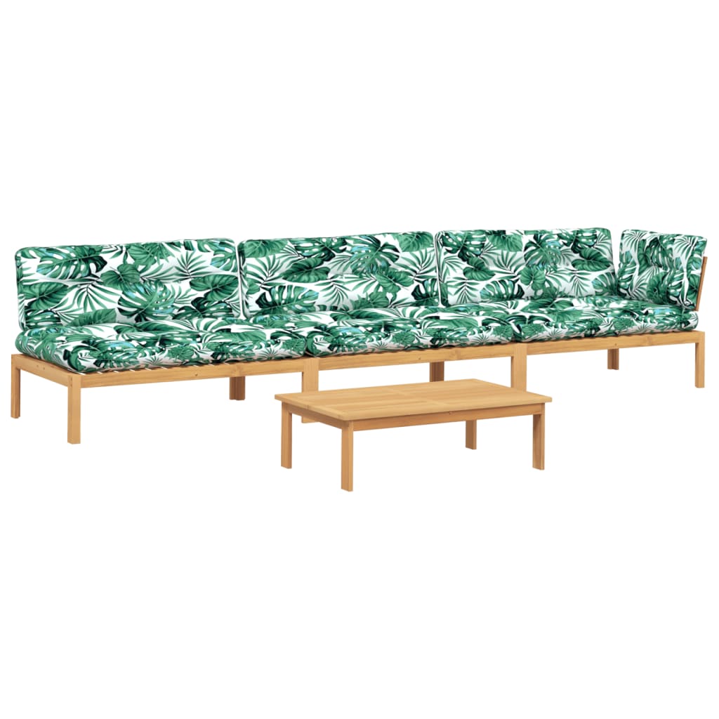 Set canapele de grădină cu perne din paleți 4 piese lemn acacia GartenMobel Dekor