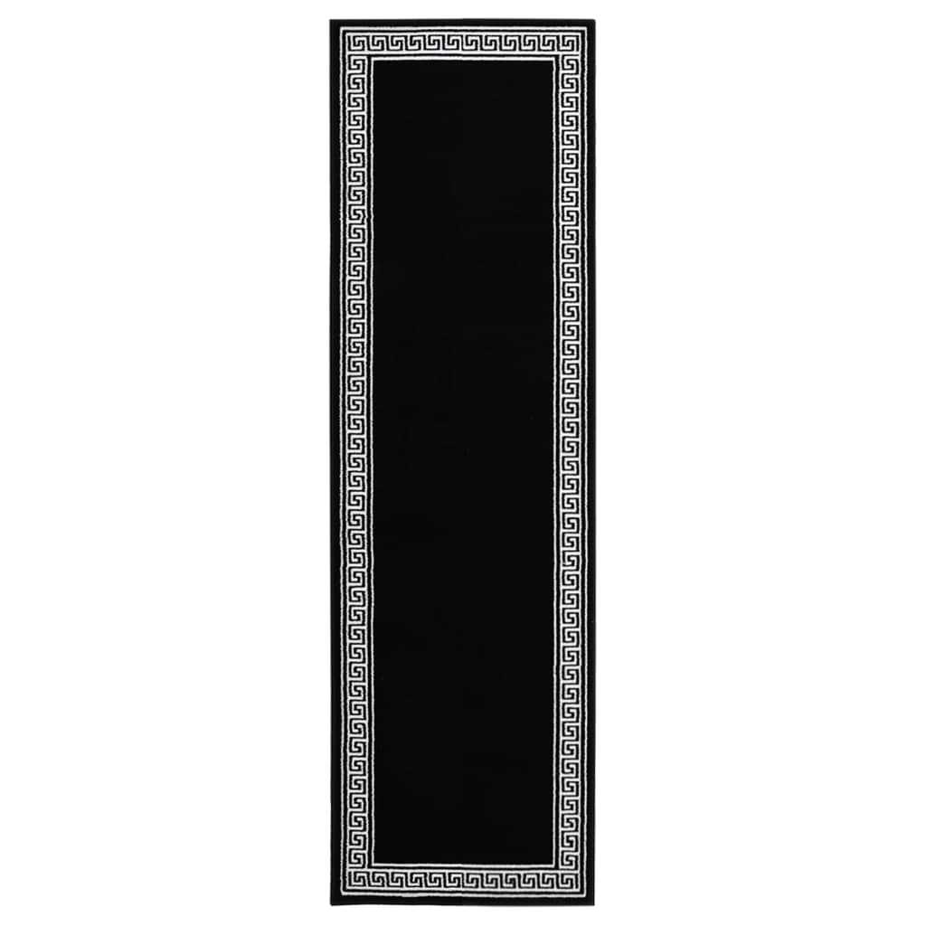 Covor traversă, negru cu motiv, 60x200 cm, BCF GartenMobel Dekor