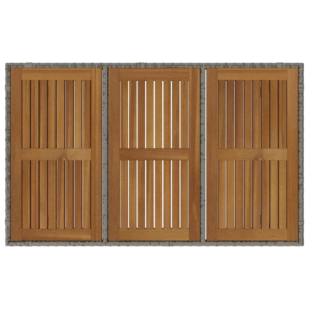 Set de masă pentru grădină 5 pcs Gri poliratan GartenMobel Dekor