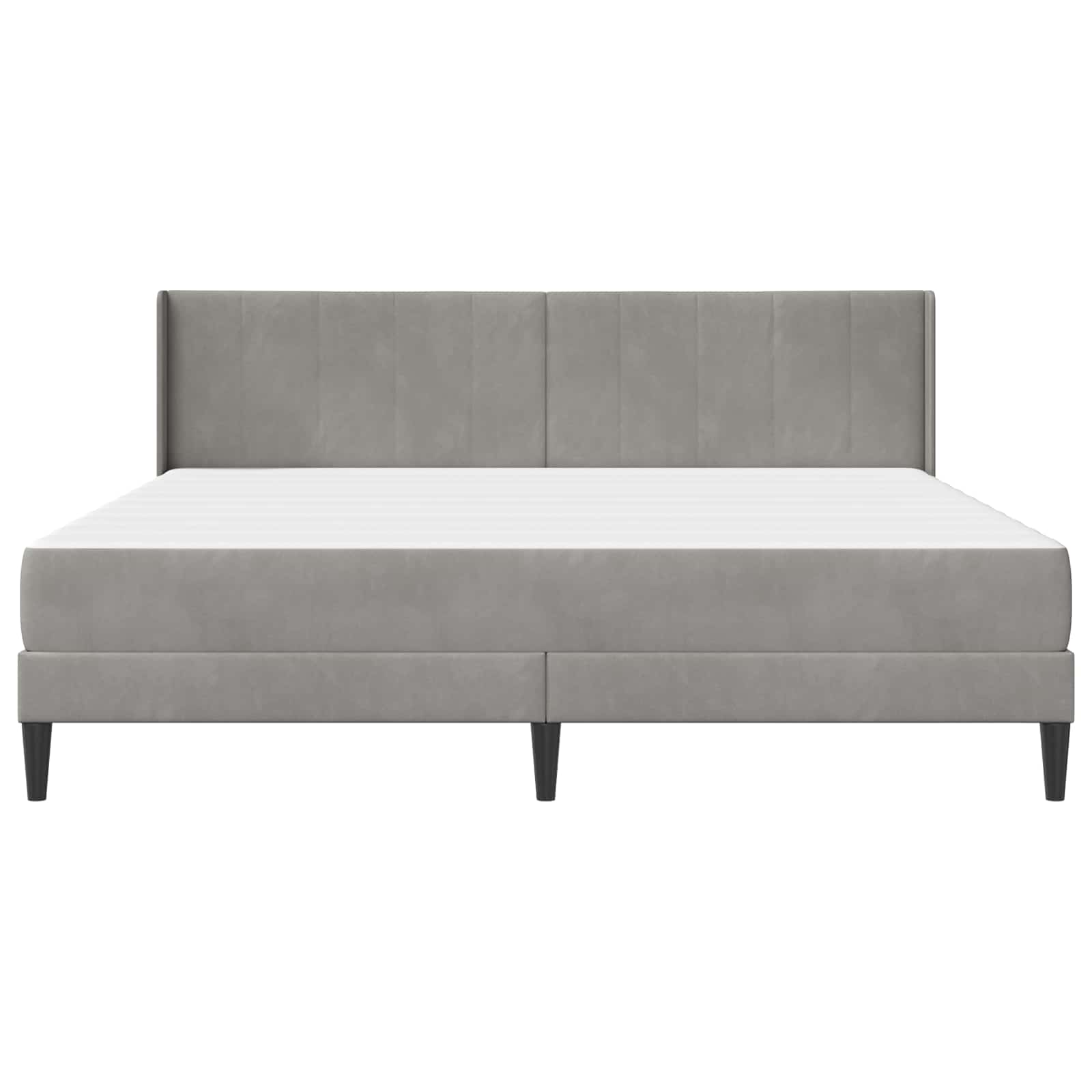 Cadru de pat Gri deschis 200 x 200 cm Catifea GartenMobel Dekor