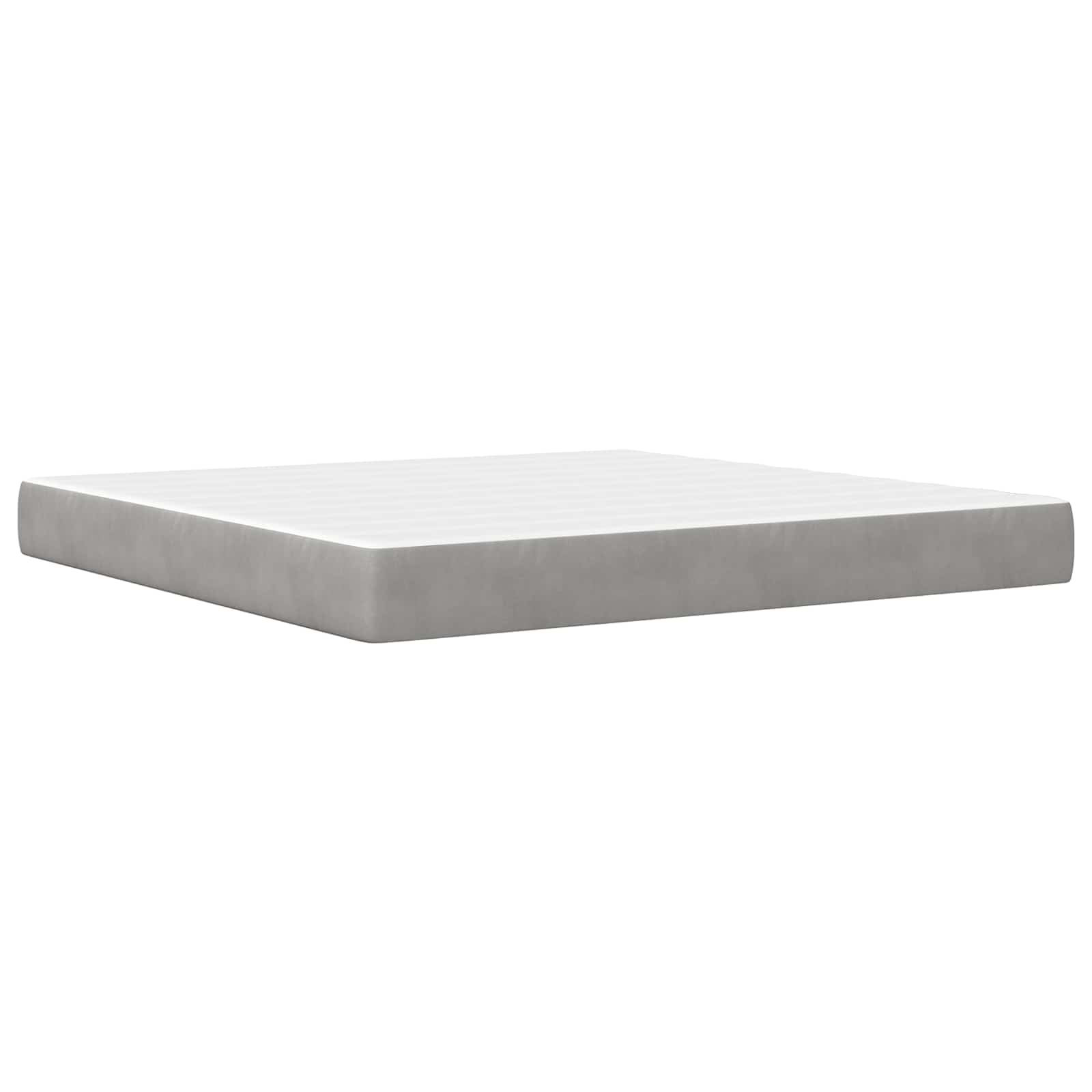 Cadru de pat Gri deschis 200 x 200 cm Catifea GartenMobel Dekor