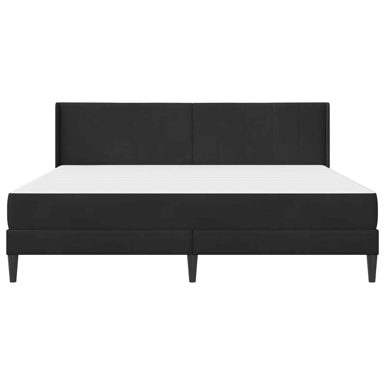 Cadru de pat Negru 200 x 200 cm Catifea GartenMobel Dekor