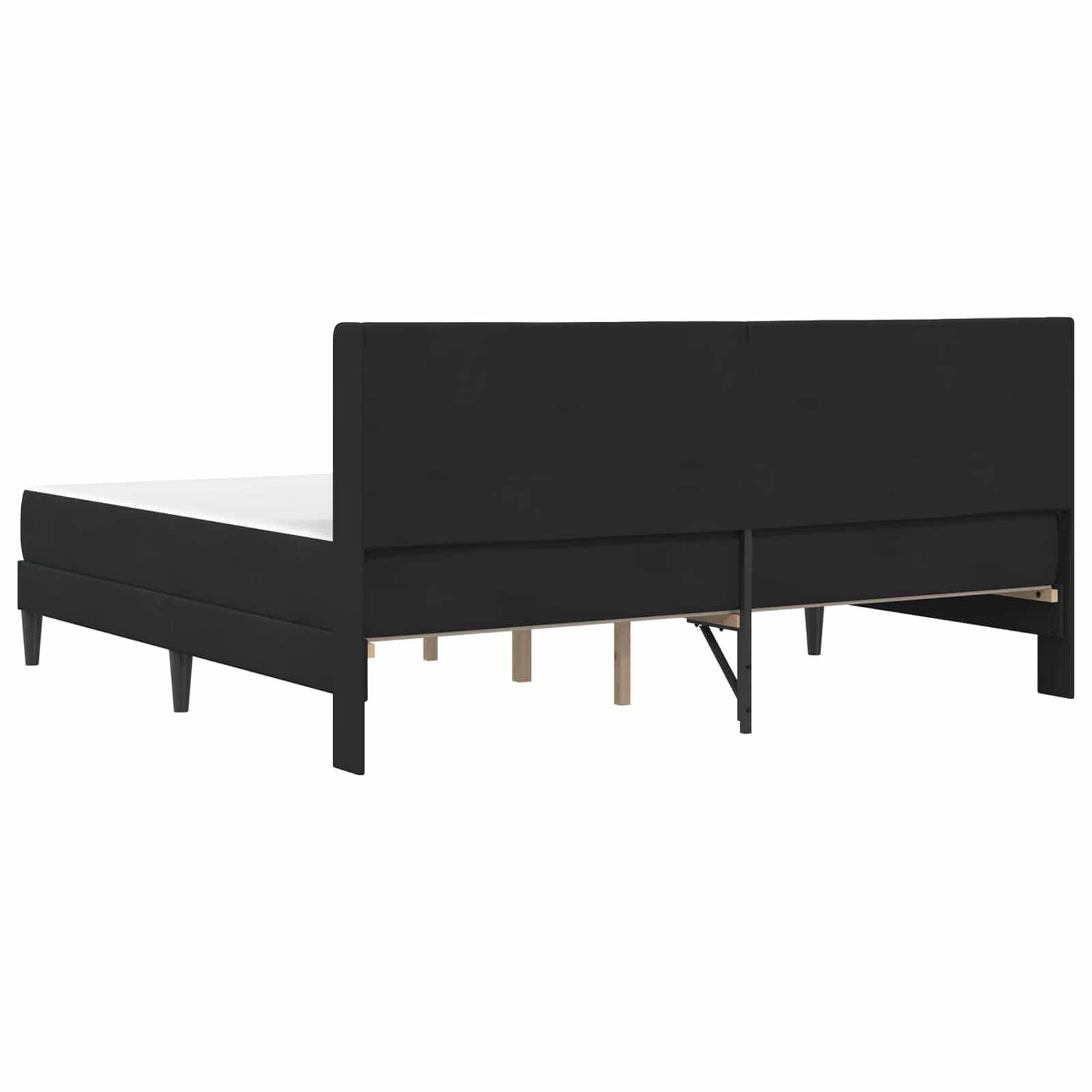 Cadru de pat Negru 200 x 200 cm Catifea GartenMobel Dekor