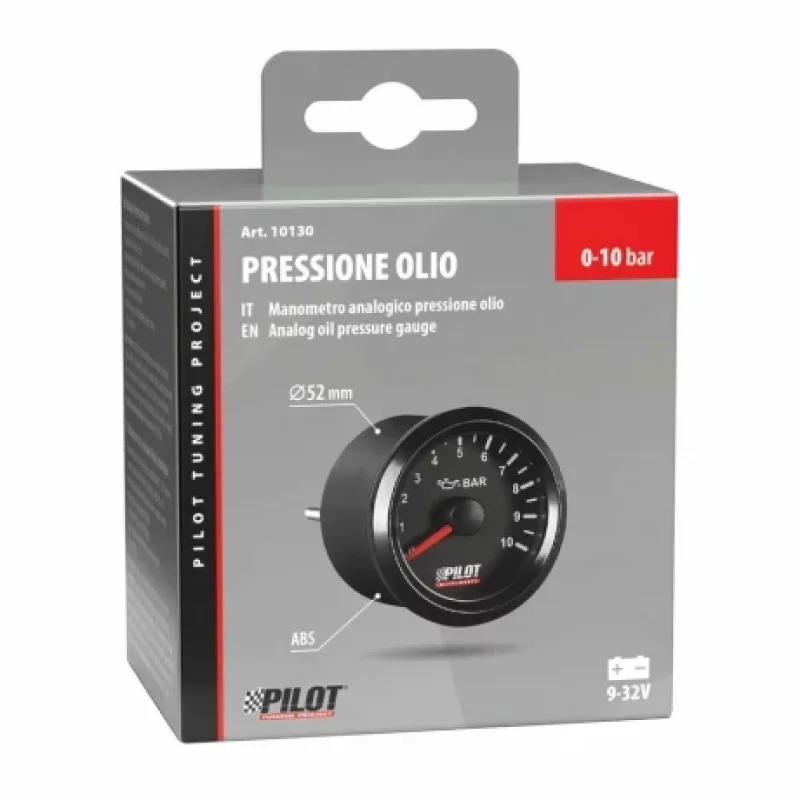 Manometru presiune ulei Seria Black Analog 9-32V - O 2