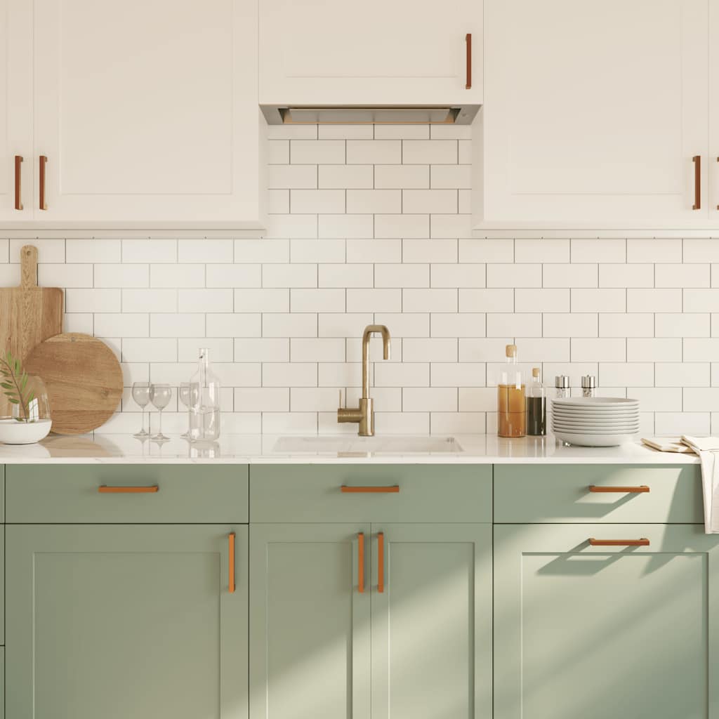 Mânere de dulap, 10 buc., bronz, 128 mm, oțel inoxidabil GartenMobel Dekor