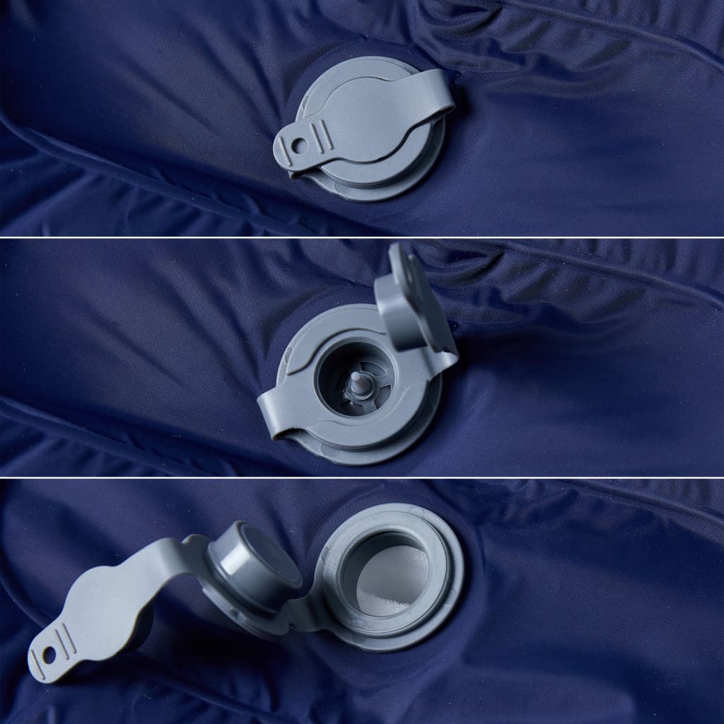 Saltea de camping auto-gonflabilă cu pernă 1 persoană bleumarin GartenMobel Dekor