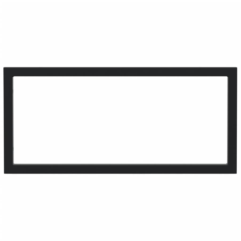 Suporturi raft pentru lavoar 2 buc., negru dreptunghiular oțel GartenMobel Dekor