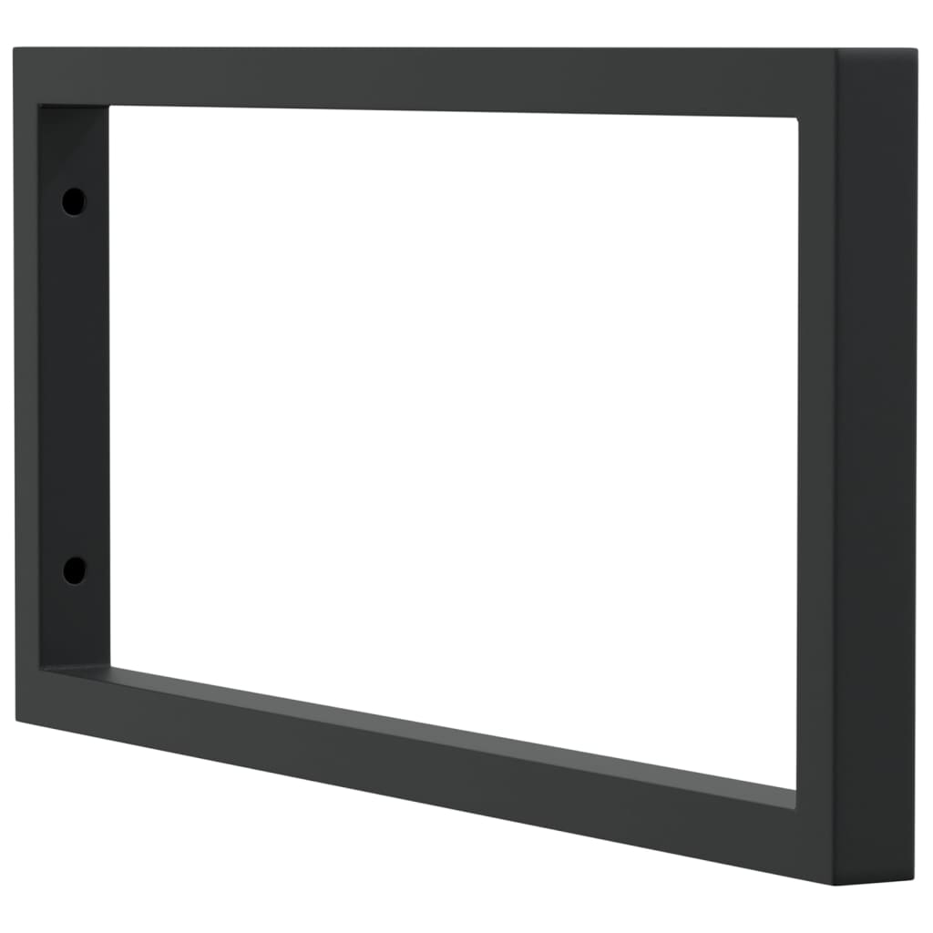 Suporturi raft pentru lavoar 2 buc., negru dreptunghiular oțel GartenMobel Dekor