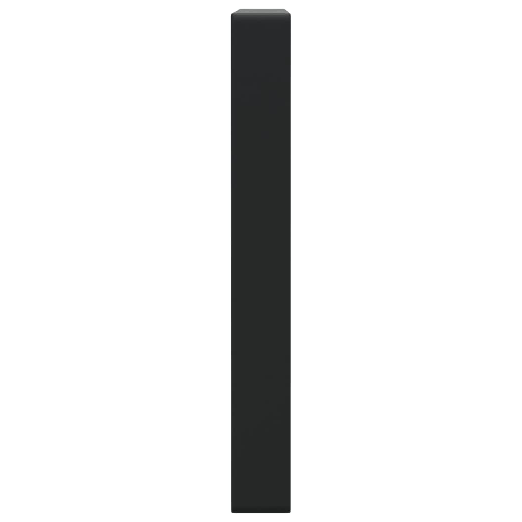 Suporturi raft pentru lavoar 2 buc., negru dreptunghiular oțel GartenMobel Dekor