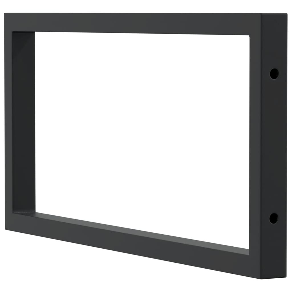 Suporturi raft pentru lavoar 2 buc., negru dreptunghiular oțel GartenMobel Dekor