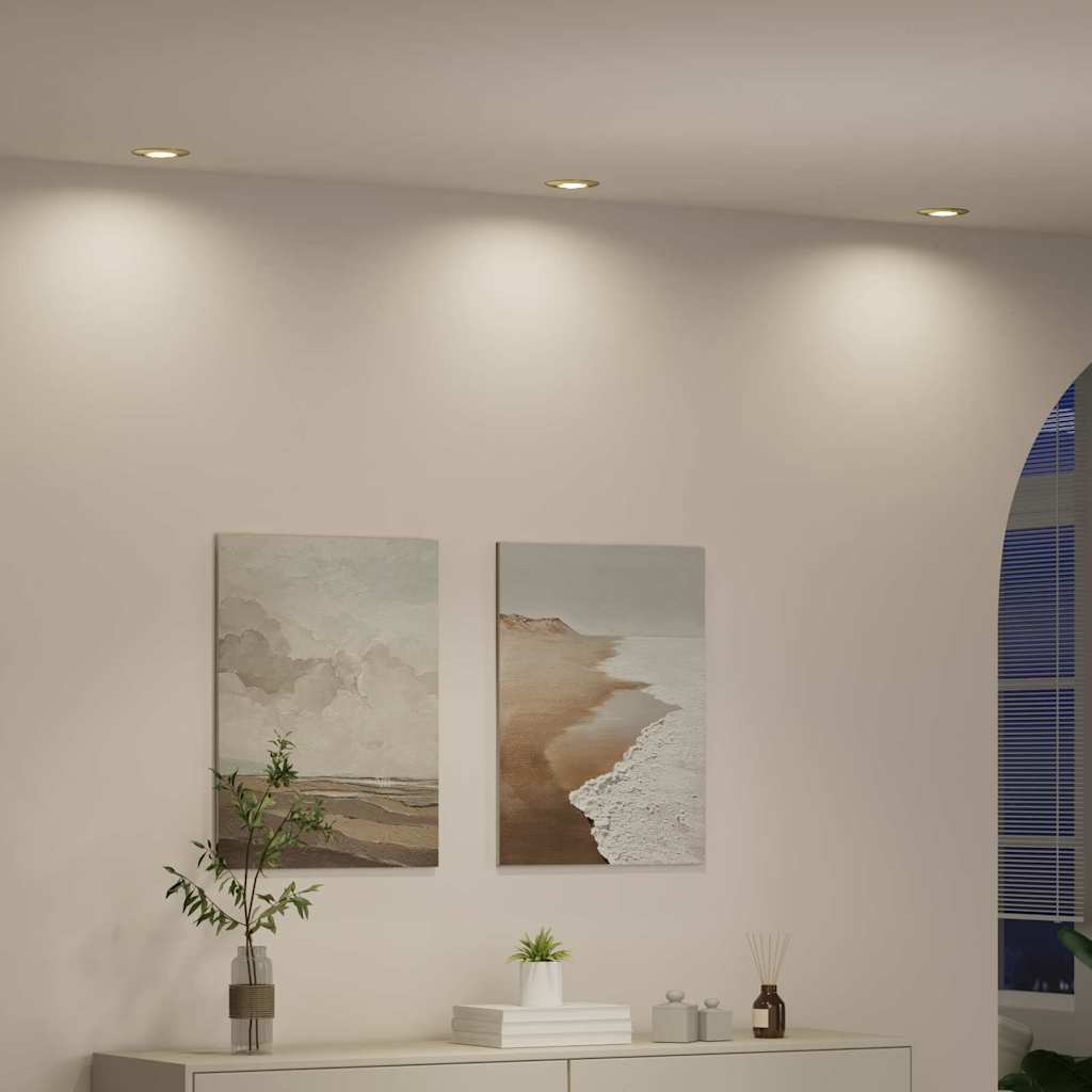 Spot 12 pcs Auriu 9 x 9 x 2.5 cm Metal GartenMobel Dekor