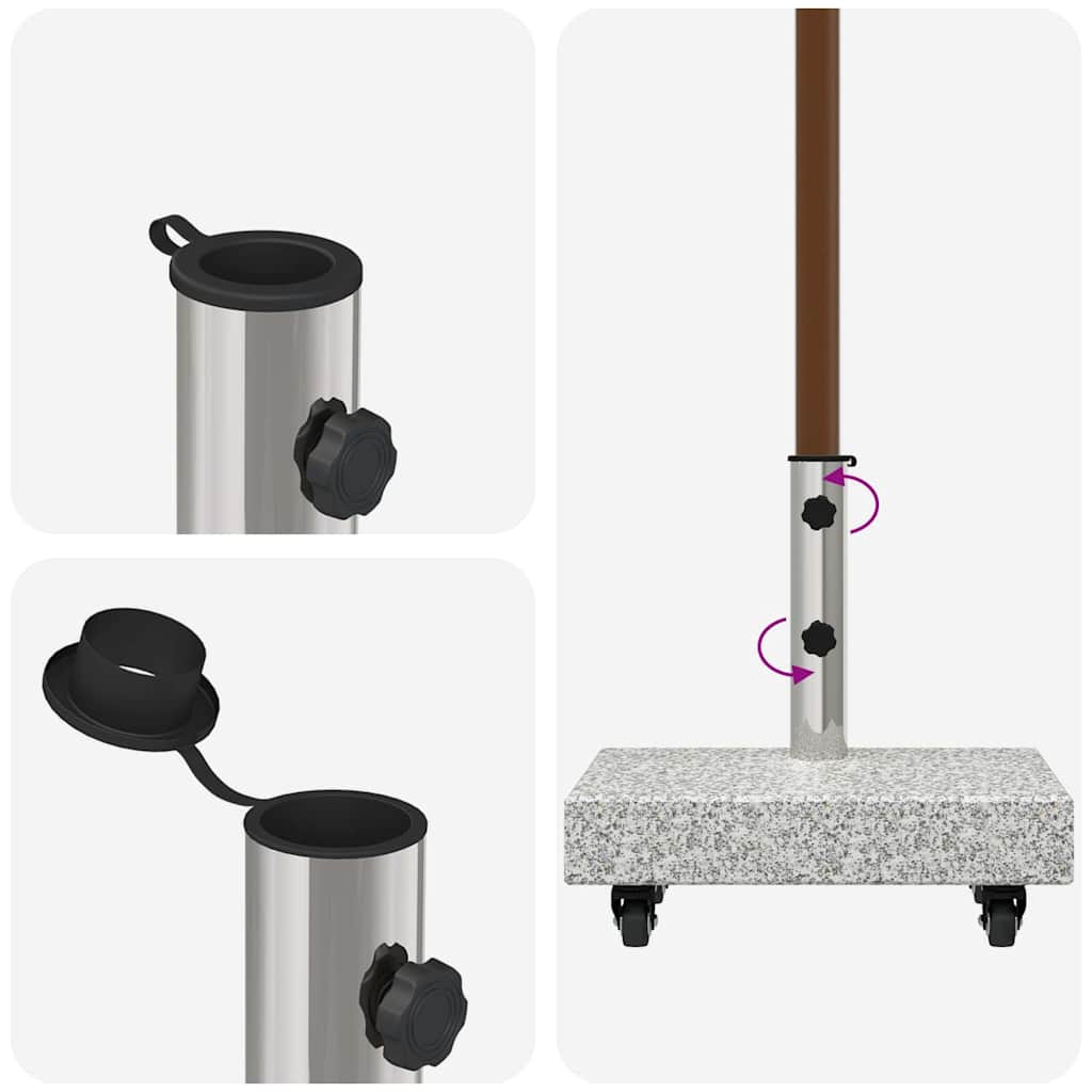Bază pentru umbrelă Gri 45 x 25 x 45 cm Granit GartenMobel Dekor