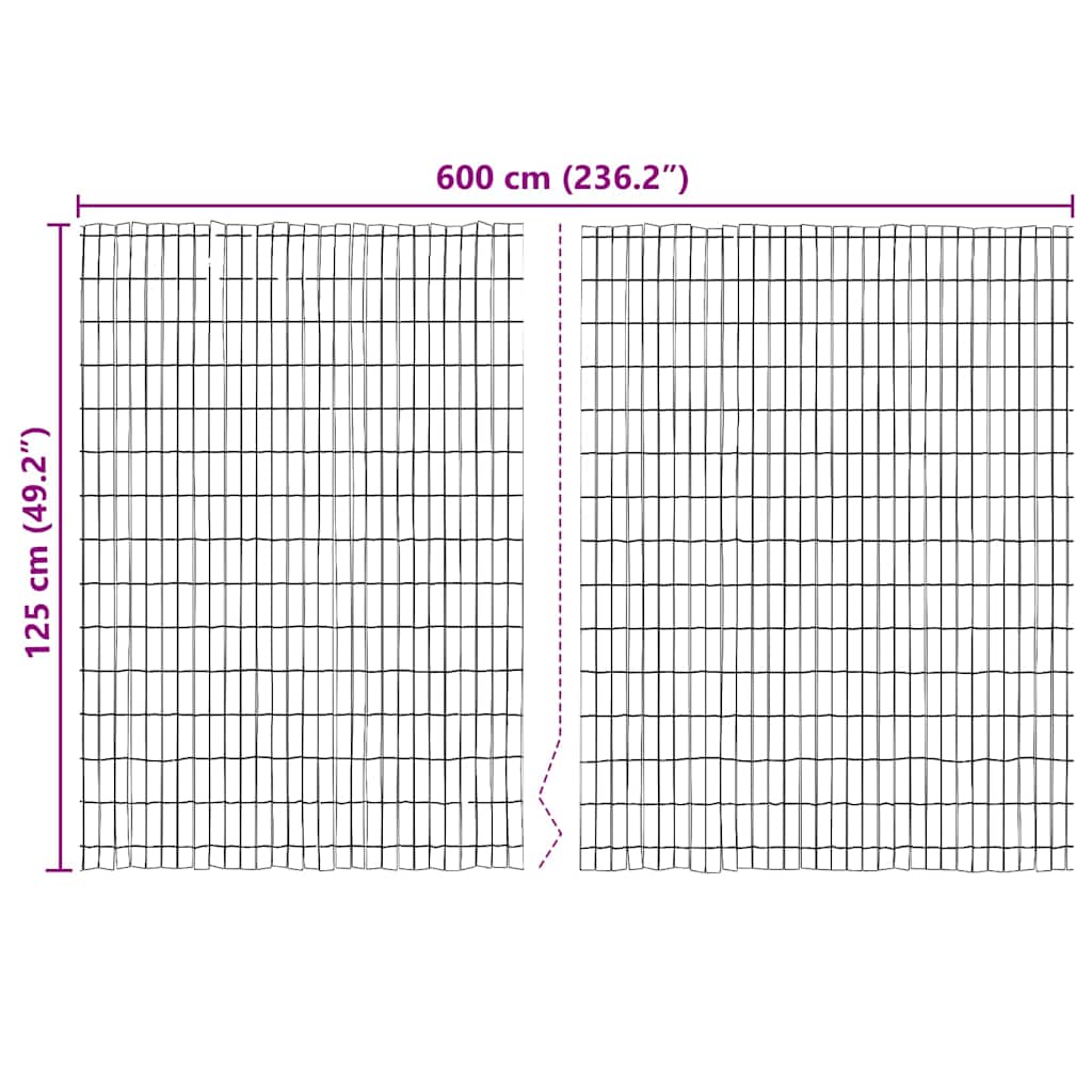 Gard din scoarță de copac Maro 600 x 125 cm Cortex GartenMobel Dekor
