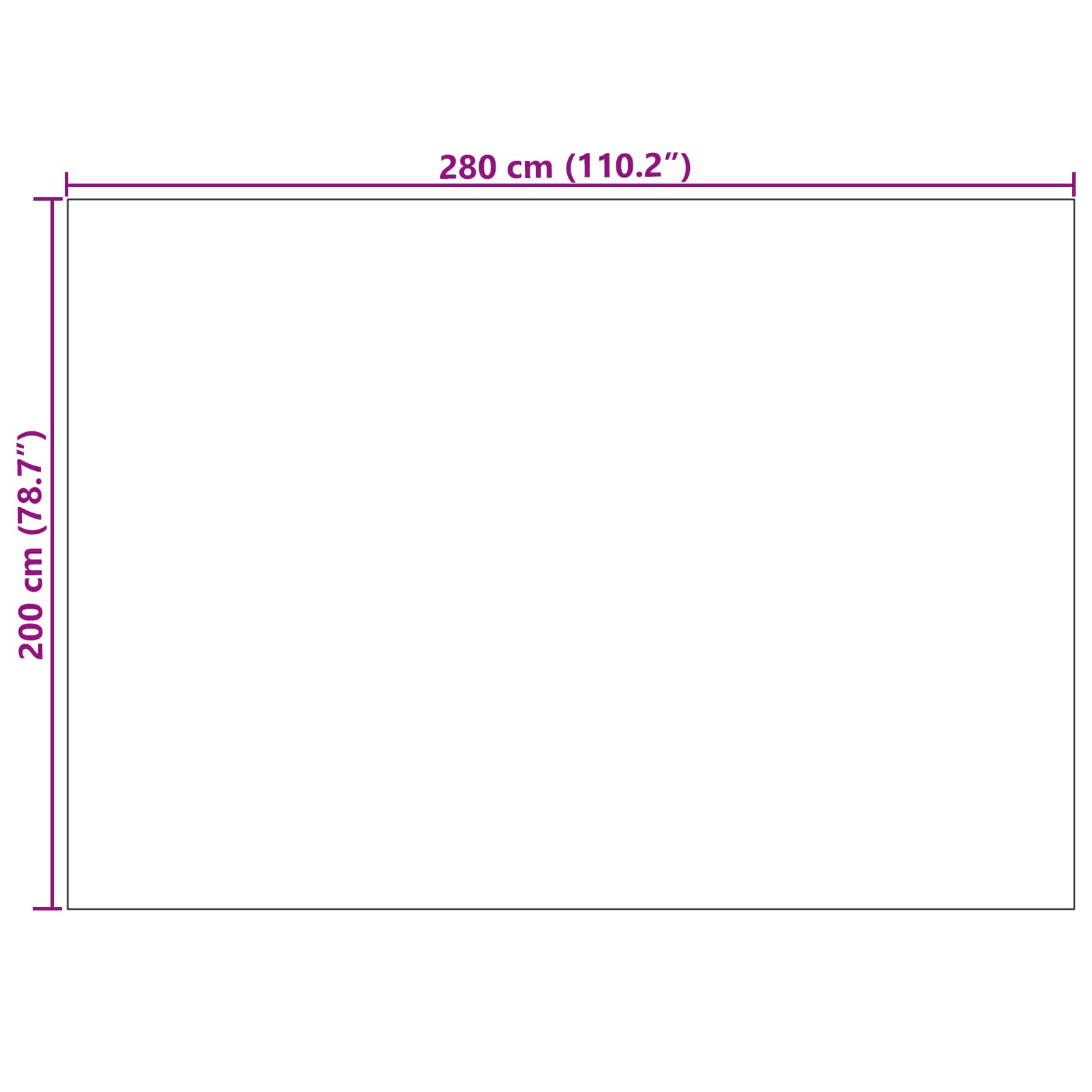 Covoare de zonă PALMERAS Verde 280 x 200 cm Poliester GartenMobel Dekor