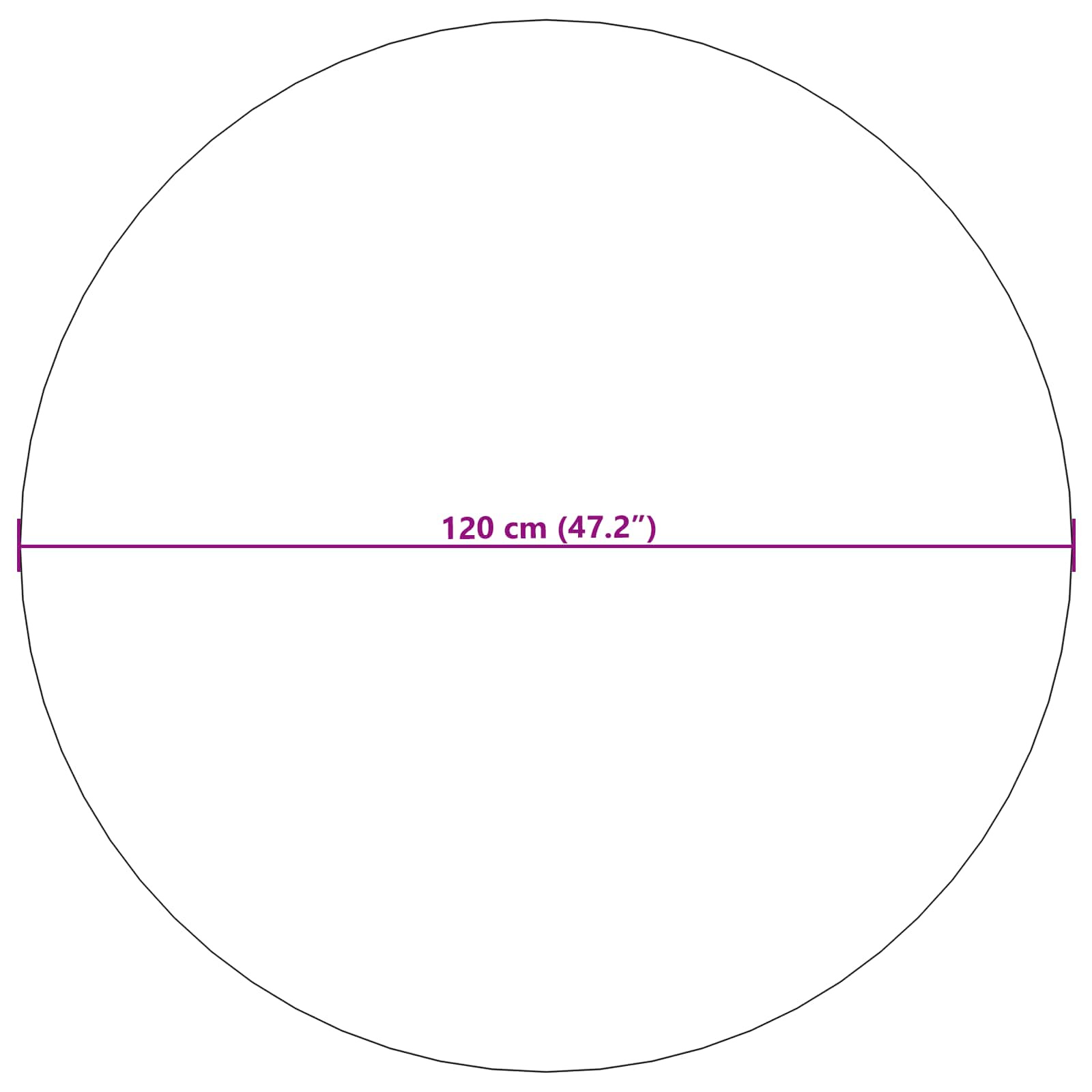 Covoare de zonă Rotund PALMERAS Bej Ø 120 CM Poliester GartenMobel Dekor
