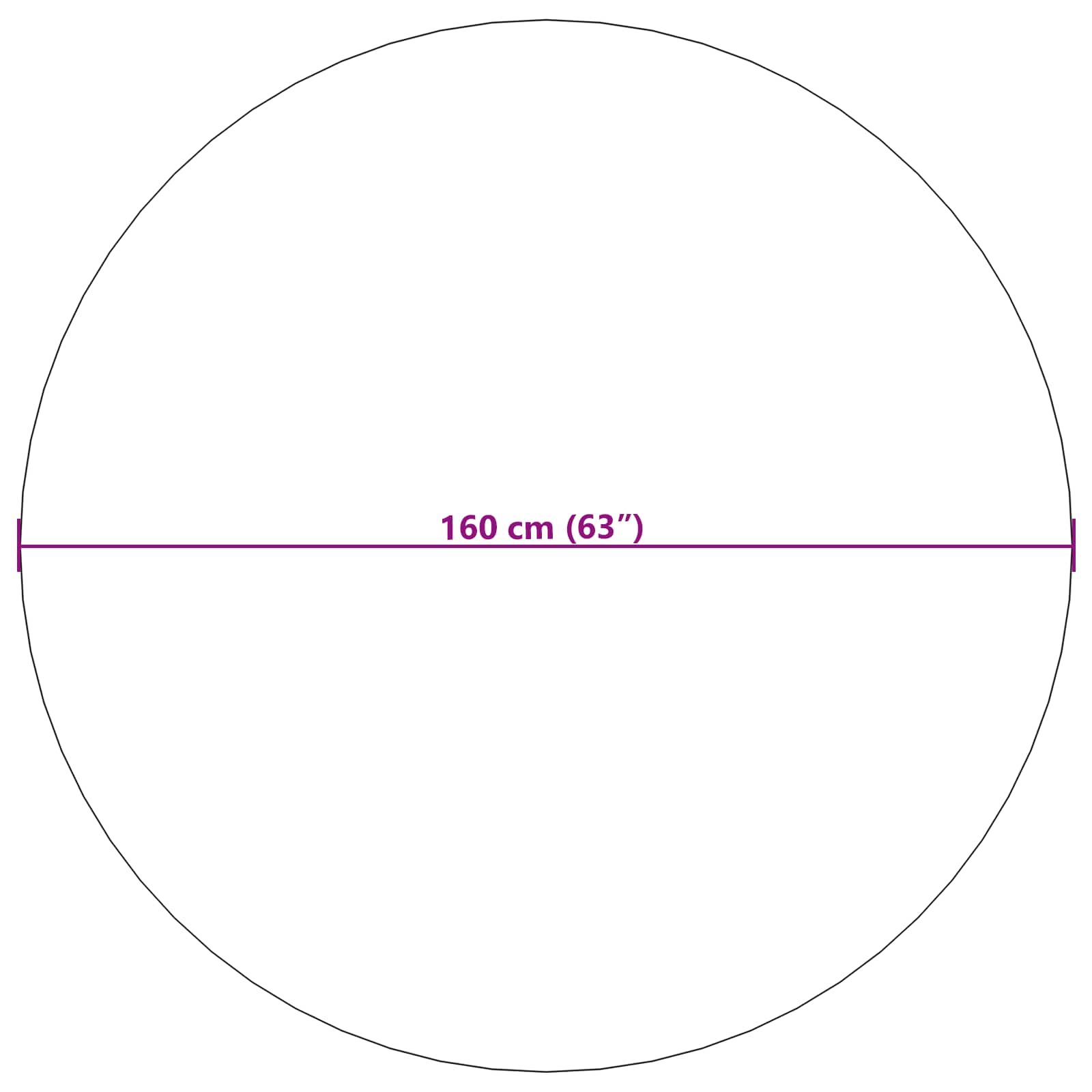 Covoare de zonă Rotund PALMERAS Bej Ø 160 CM Poliester GartenMobel Dekor