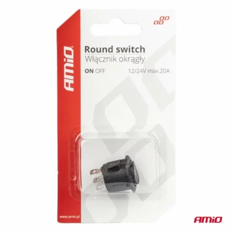 Intrerupator basculant rotund cu 3 pozitii 12/24V Garage AutoRide