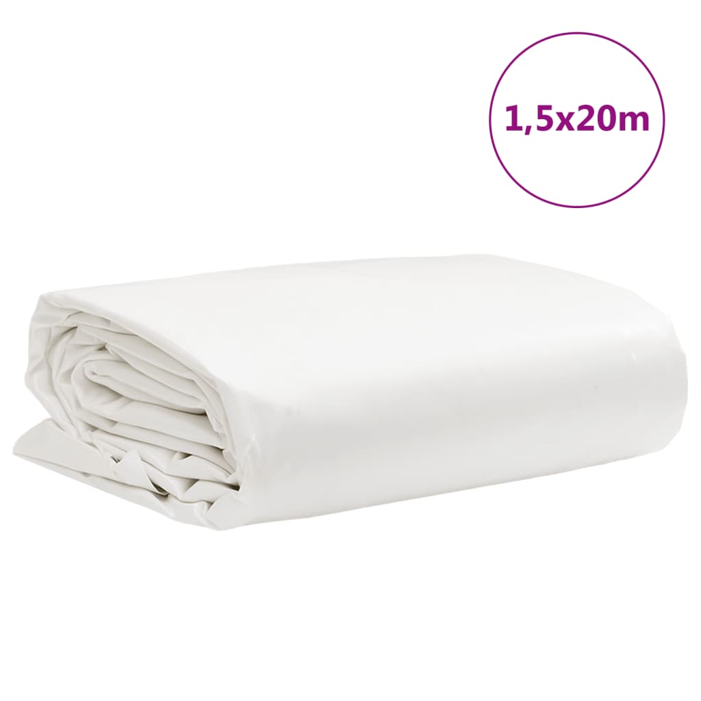 Prelată, alb, 1,5x20 m, 650 g/m² GartenMobel Dekor