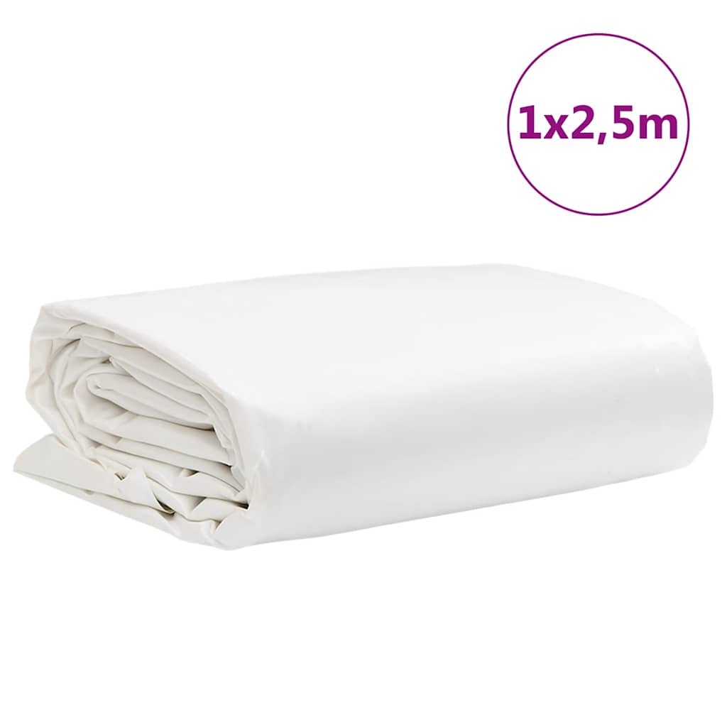 Prelată, alb, 1x2,5 m, 650 g/m² GartenMobel Dekor