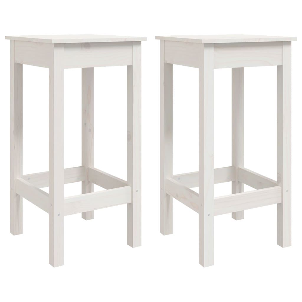 Set mobilier de bar, 3 piese, alb, lemn masiv de pin GartenMobel Dekor