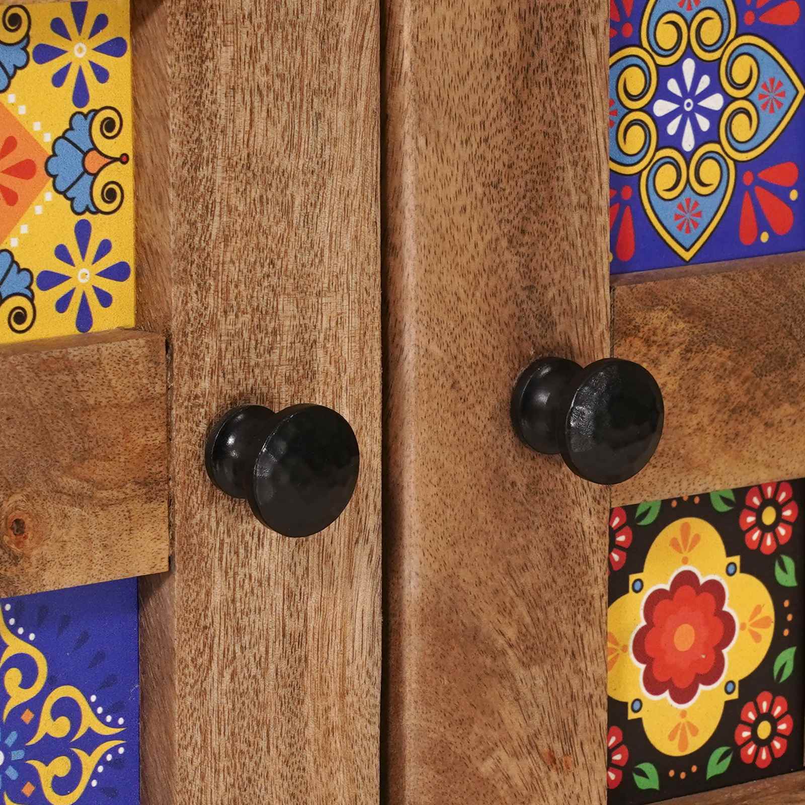 Bufet cu sertar natural 60 x 33,5 x 100 cm Lemn de mango solid GartenMobel Dekor