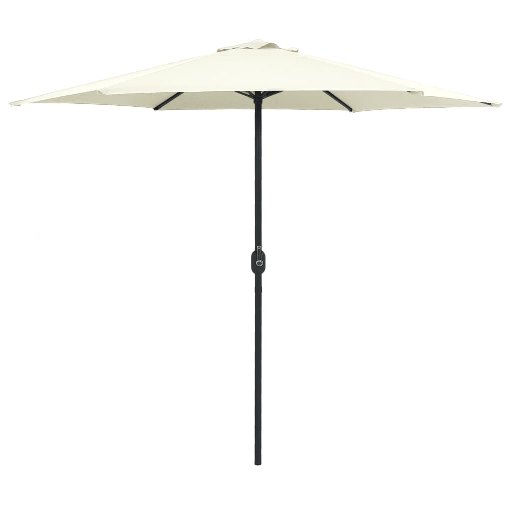 Umbrelă de soare grădină stâlp aluminiu alb nisipiu 270x246 cm GartenMobel Dekor